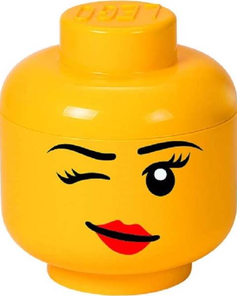 LEGO Žlutý úložný box ve tvaru hlavy LEGO® Winky, ⌀ 16,3 cm