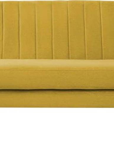 Žlutá sametová pohovka Mazzini Sofas Toscane, 188 cm