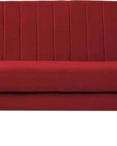 Červená sametová pohovka Mazzini Sofas Sardaigne, 188 cm