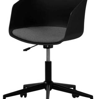 Černá kancelářská židle na kolečkách Interstil MOON