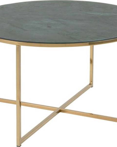 Actona Konferenční stolek s deskou v dekoru zeleného mramoru Actona Alisma