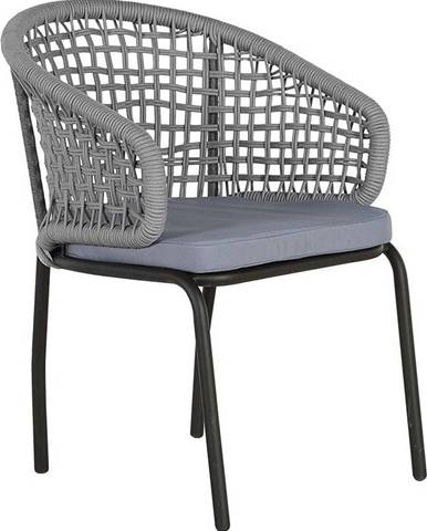 Sada 2 šedých zahradních židlí Monobeli Ibiza