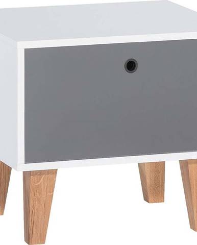 Šedo-bílý noční stolek Vox Concept