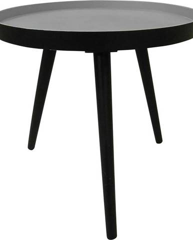 Černý odkládací stolek WOOOD Sasha, ø 41 cm