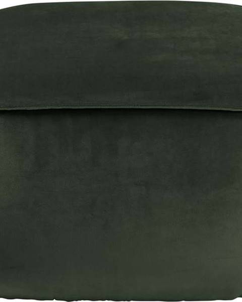 Tmavě zelený sametový puf Actona Mie, 60 x 60 cm