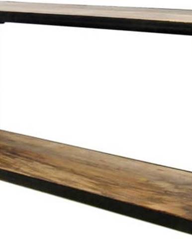 Nástěnná police s detailem z neopracovaného mangového dřeva HSM collection Brixton, 64 x 30 cm