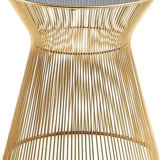 Odkládací stolek ve zlaté barvě Kave Home Jolene, výška 40 cm