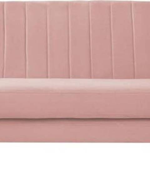 Mazzini Sofas Světle růžová sametová pohovka Mazzini Sofas Sardaigne, 188 cm