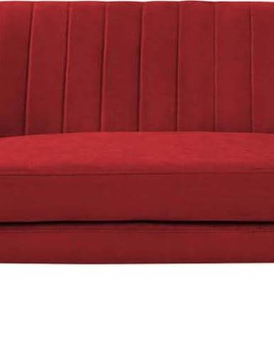 Červená sametová pohovka Mazzini Sofas Sardaigne, 158 cm