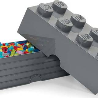 Dětský tmavě šedý úložný box LEGO® Rectangle