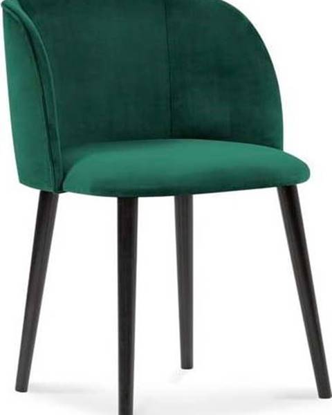 Windsor & Co Sofas Lahvově zelená jídelní židle se sametovým potahem Windsor & Co Sofas Aurora