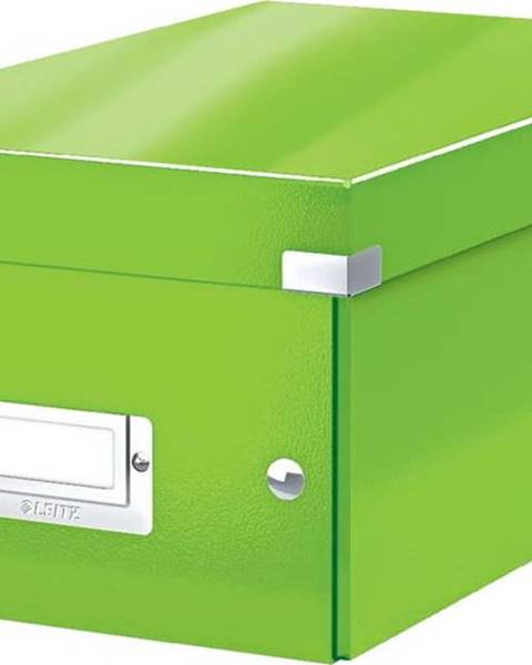 Leitz Zelený kartonový úložný box s víkem Click&Store - Leitz