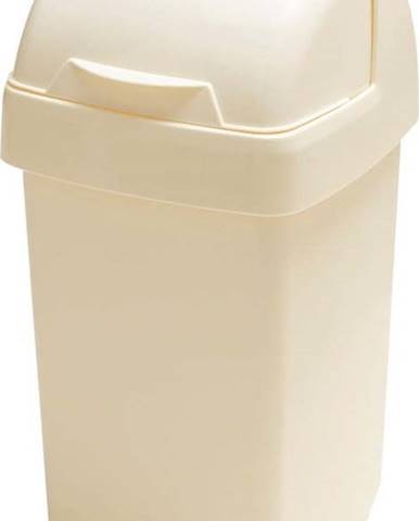 Krémový odpadkový koš Addis Roll Top, 22,5 x 23 x 42,5 cm