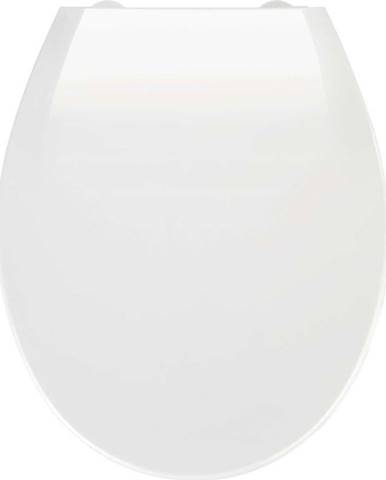 Bílé WC sedátko se snadným zavíráním Wenko Kos, 44 x 37 cm