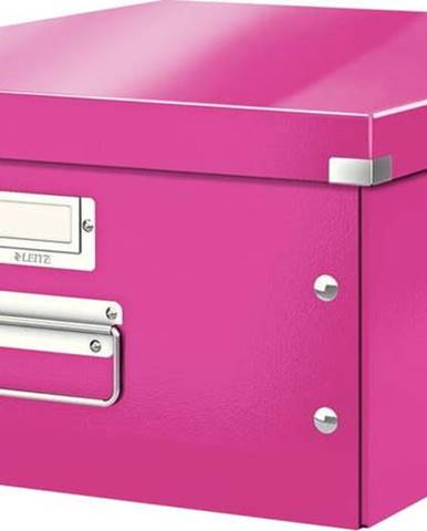 Růžová úložná krabice Leitz Universal, délka 48 cm
