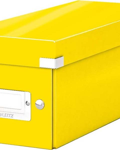 Leitz Žlutý kartonový úložný box s víkem Click&Store - Leitz