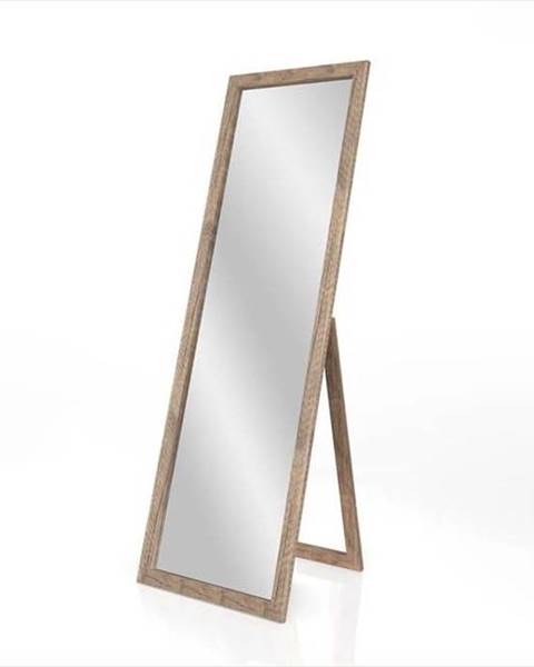 Styler Stojací zrcadlo s rámem v přírodní barvě Styler Sicilia, 46 x 146 cm
