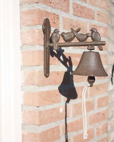 Litinový nástěnný zvonek s dekorativními ptáčky Esschert Design