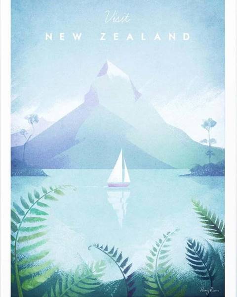 Travelposter Plakát Travelposter New Zealand, 50 x 70 cm