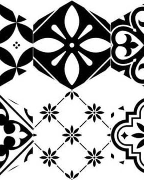 Sada 10 samolepek na podlahu Ambiance Floor Stickers Hexagons Manoela, 40 x 90 cm