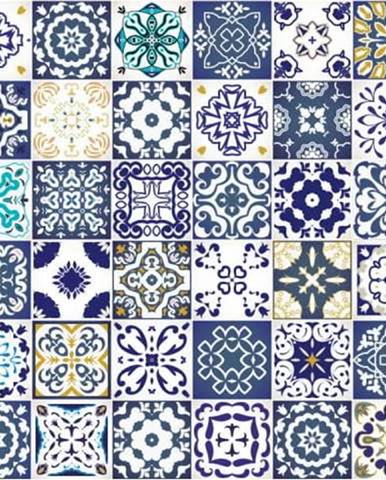 Sada 60 nástěnných samolepek Ambiance Wall Decal Tiles Azulejos Cyprus, 15 x 15 cm