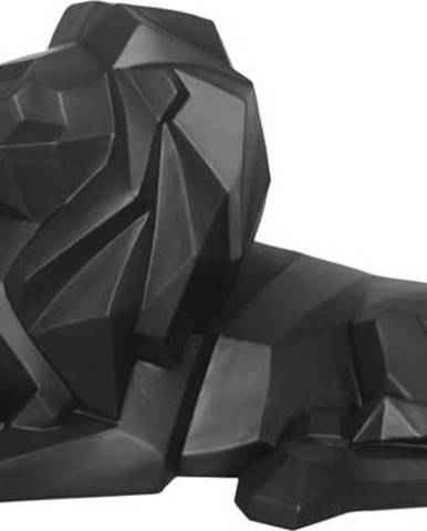 Matně černá soška PT LIVING Origami Lion
