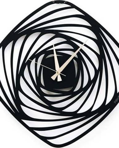 Černé kovové nástěnné hodiny Girdap, ⌀ 50 cm