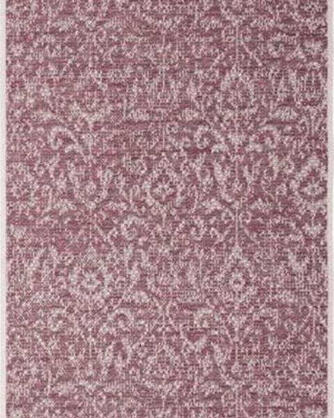 Bougari Fialovo-béžový venkovní koberec Bougari Hatta, 70 x 200 cm