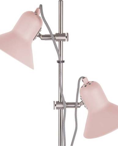 Světle růžová stojací lampa Leitmotiv Slender, výška 153 cm