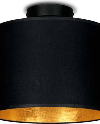 Černé stropní svítidlo s detailem ve zlaté barvě Sotto Luce Mika, ⌀ 25 cm