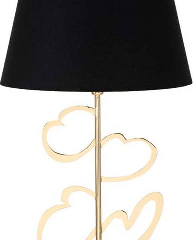 Stolní lampa v černo-zlaté barvě Mauro Ferretti Glam Heart, výška 61 cm