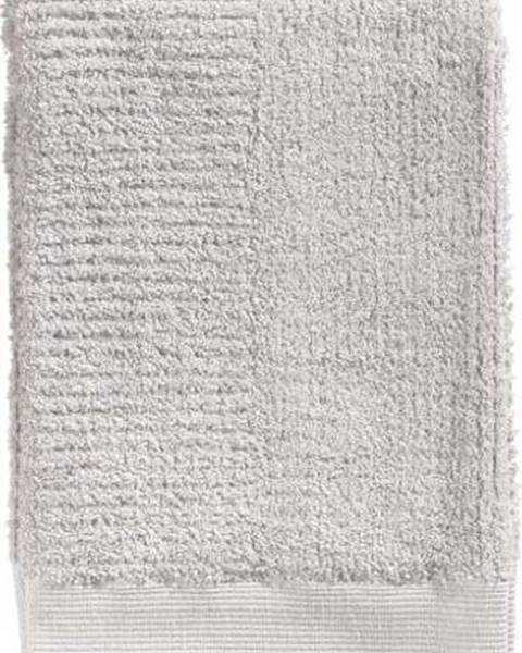 Světle šedá osuška ze 100% bavlny Zone Classic, 70 x 140 cm