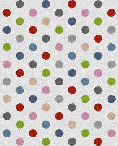 Bílý koberec Universal Norge Dots, 80 x 150 cm