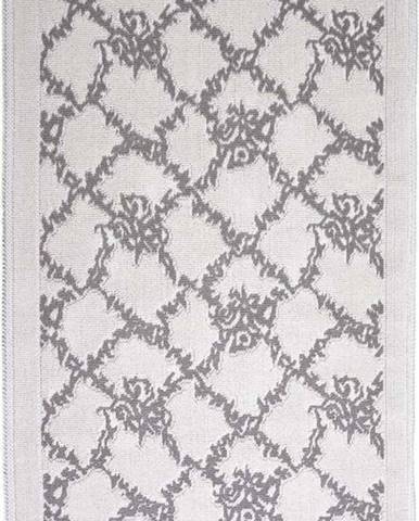 Šedobéžový bavlněný koberec Vitaus Sarmasik, 80 x 200 cm