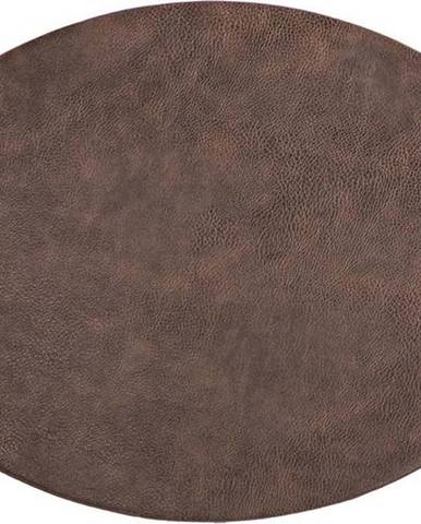 Tmavě hnědé prostírání z imitace kůže ZicZac Troja, 33 x 45 cm