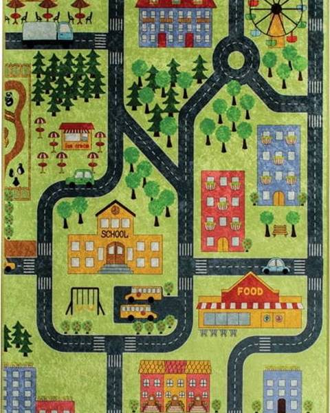 Bonami Dětský koberec Green Small Town 100 x 160 cm