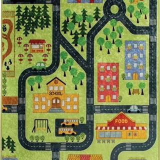 Dětský koberec Green Small Town 100 x 160 cm