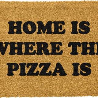 Rohožka z přírodního kokosového vlákna Artsy Doormats Home Is Where the Pizza Is, 40 x 60 cm