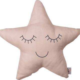Béžovorůžový dětský polštářek s příměsí bavlny Mike & Co. NEW YORK Pillow Toy Star, 35 x 35 cm
