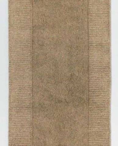 Hnědý vlněný běhoun Flair Rugs Siena, 60 x 230 cm