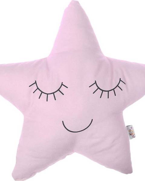 Mike & Co. NEW YORK Světle růžový dětský polštářek s příměsí bavlny Mike & Co. NEW YORK Pillow Toy Star, 35 x 35 cm