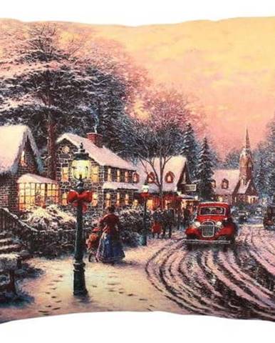 Polštář Christmas Road In A Village, 43 x 48 cm