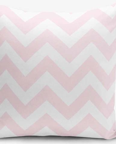Růžový povlak na polštář Minimalist Cushion Covers Stripes, 45 x 45 cm
