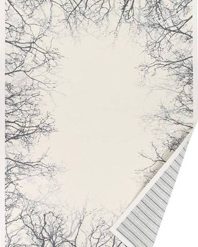 Bílý vzorovaný oboustranný koberec Narma Puise, 70 x 140 cm