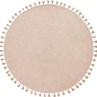 Světle růžový ručně vyrobený koberec Nattiot Heloise, ⌀ 140 cm