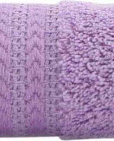Fialový ručník z čisté bavlny Sunny, 30 x 50 cm