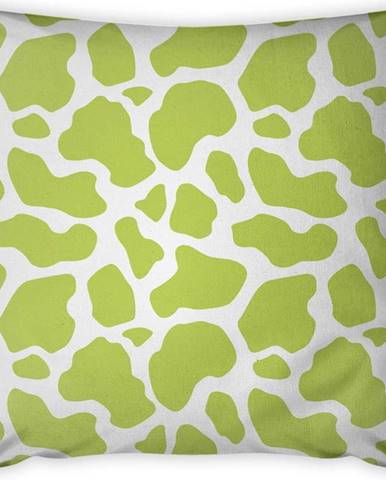 Limetkově zeleno-bílý povlak na polštář Vitaus Animal Print, 43 x 43 cm