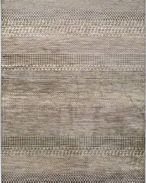 Šedý koberec z viskózy Universal Belga Beigriss, 70 x 110 cm