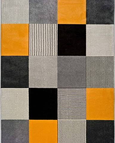 Oranžovo-šedý koberec Universal Gladys Lento, 140 x 200 cm