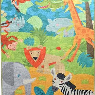 Dětský protiskluzový koberec Chilai Animals, 100 x 160 cm